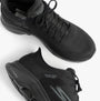 Skechers 216550/BBK GO WALK 7 - VALIN Mens Trainers Black top view showcasing breathable mesh and lace-up design.