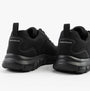Skechers 232758/BBK TRACK - LESHUR Mens Trainers Black rear view featuring lightweight synthetic mesh upper.