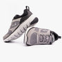 Skechers 232821/CCBK FLEX ADVANTAGE 5.0 Mens Trainers Charcoal/Black side and top view showing lace-up design and round toe.