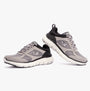 Skechers 232821/CCBK FLEX ADVANTAGE 5.0 Mens Trainers Charcoal/Black side view showing comfort and style.