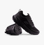 Skechers 232835/BBK EDGERIDE - REKZE Mens Trainers Black side view and top view showing synthetic upper and rubber sole.