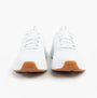 Skechers 232835/WHT EDGERIDE - REKZE Mens Trainers White front view showcasing synthetic/mesh upper and rubber sole.