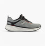 Skechers 232843/CCBK EDGERIDE - CONTENTION Mens Trainers Charcoal/Black side view, fitness mesh upper with lace-up closure and relaxed fit.