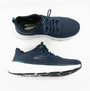 Skechers 232843/NVBL EDGERIDE - CONTENTION Mens Trainers Navy top view showcasing mesh upper and lace-up design.