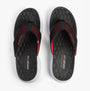 Skechers 232894/BKRD VAPOR FOAM SANDAL - SAYTO Mens Sandals Black/Red top view showing strap and sole detail.