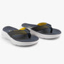 Skechers 232894/NVYL VAPOR FOAM SANDAL - SAYTO Mens Sandals Navy/Yellow side view showing comfortable slip-on design.