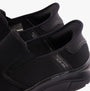 Skechers 232926/BBK EQUALIZER 5.0 - DRAYZE Mens Trainers Black close-up detail view highlighting the slip-on design.