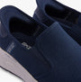 Skechers 232926/NVY EQUALIZER 5.0 - DRAYZE Mens Trainers Navy top detail view showcasing breathable mesh and slip-on design.