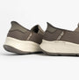Skechers 232926/TPE EQUALIZER 5.0 - DRAYZE Mens Shoes Taupe back view with mesh and rubber sole detailing.