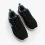 Skechers 232971/BKBL SKECH-AIR DYNAMIGHT 2.0 - DUR Mens Trainers Black/Blue top view, featuring a breathable mesh upper and lace-up closure.