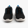 Skechers 232971/BKBL SKECH-AIR DYNAMIGHT 2.0 - DUR Mens Trainers Black/Blue front view showcasing lace-up design.