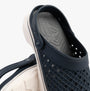 Skechers 243283/NVW GO WALK 7 FOAMIES - AMBITION Mens Sandals Navy/White top view detailing the mesh design and cushioning.