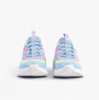 Skechers 302296L/LVMT UNICORN DREAMS - STARRY LITE Girls Trainers Lavender Multi front view with bungee stretch laces.