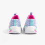 Skechers 302296L/LVMT UNICORN DREAMS - STARRY LITE Girls Trainers Lavender Multi rear view showcasing colorful design.
