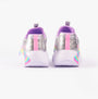 Skechers 302296L/SMLT UNICORN DREAMS - STARRY LITE Girls Trainers Silver Multi back view with colorful design.