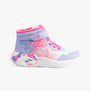 Skechers 303057L/LVHP UNICORN DREAMS - MAGICAL COVE Girls Trainers Lavender/Hot Pink side view with unicorn design.
