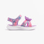 Skechers 303109L/LVMT JUMPSTERS - BUTTERFLY BRIGHTS Girls Sandals Lavender/Multi side view featuring colorful design.