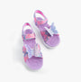 Skechers 303109L/LVMT JUMPSTERS - BUTTERFLY BRIGHTS Girls Sandals Lavender/Multi top view with butterfly detail.