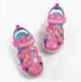 Skechers 303276L/HPMT FLEX SPLASH - DAYLIGHT SHIMMER Girls Sandals Hot Pink /Multi top view showcasing bright colors and straps.