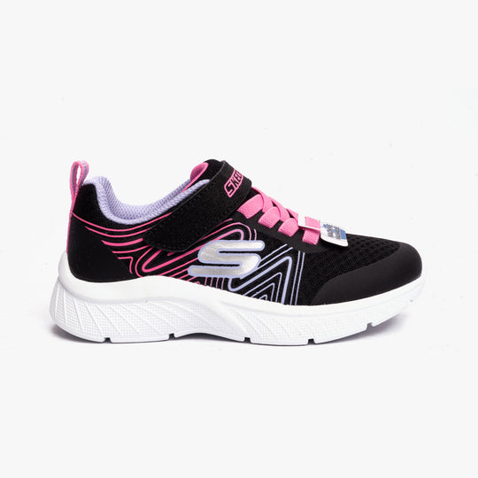 Skechers MICROSPEC PLUS SWIRL SWEET Girls Trainers Black/Multi