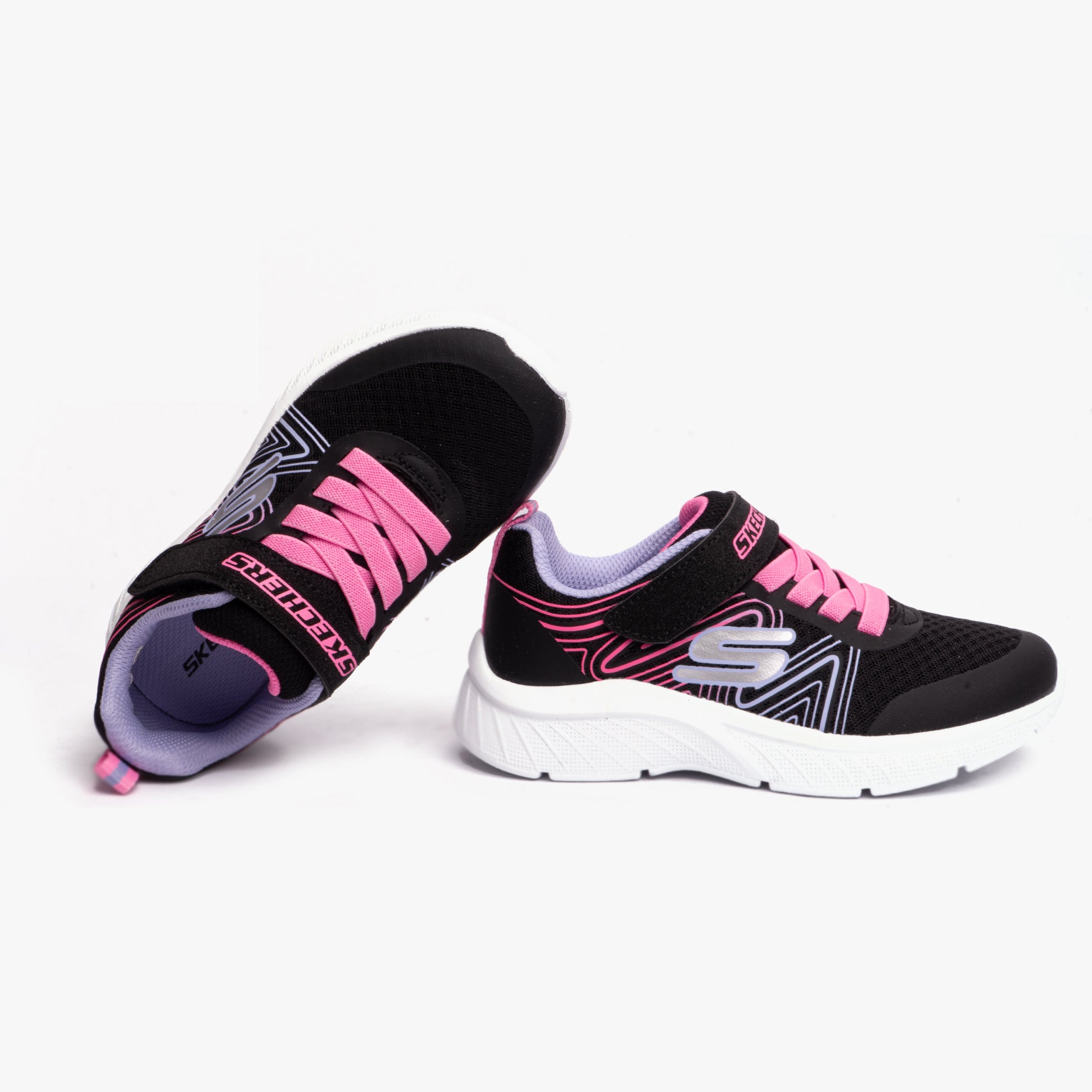 Skechers 303535L/BKMT MICROSPEC PLUS - SWIRL SWEET Girls Sport Black/Multi