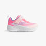 Skechers 303575N/LTPL MICROSPEC ADVANCE Girls Trainers Light Pink side view featuring casual synthetic upper and rubber sole.