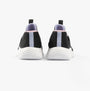 Skechers 303585N/BLK BOUNDER - SIMPLE CUTE Girls Trainers Black rear view showing low top design and bungee stretch laces.