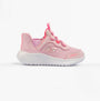 Skechers 303585N/LTPK BOUNDER - SIMPLE CUTE Girls Trainers Light Pink side view showcasing casual style and bungee stretch laces.