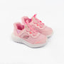 Skechers 303585N/LTPK BOUNDER - SIMPLE CUTE Girls Trainers Light Pink, side view, showcasing bungee stretch laces.