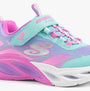 Skechers 303712L/TQMT COSMIC GLOW Girls Trainers Turquoise Multi side view showcasing colorful design and light-up features.
