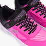 Skechers 303714L/BKHP SOLA GLOW - OMBRE DE Girls Trainers Black/Hotpink top view with pink and black design.