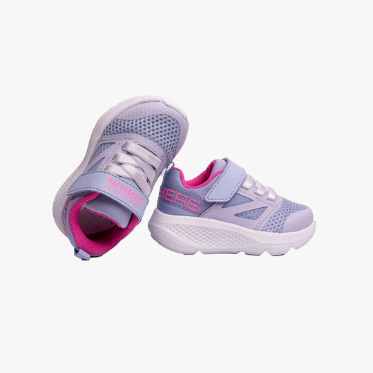 Skechers GO RUN ELEVATE UP STEP Girls Trainers Lavender/Hot Pink