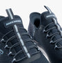 Skechers 303919L/NVY SUMMITS Girls Trainers Navy detail view of bungee stretch laces and upper material.