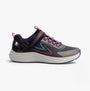 Skechers 303920L/BKMT GO-RUN-ACCELERATE Girls Trainers Black/Multi side view showcasing mesh upper and rubber sole.