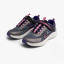 Skechers 303920L/BKMT GO-RUN-ACCELERATE Girls Trainers Black/Multi side view with purple accents and lace-up design.