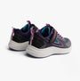 Skechers 303920L/BKMT GO-RUN-ACCELERATE Girls Trainers Black/Multi back view highlighting details and colors.