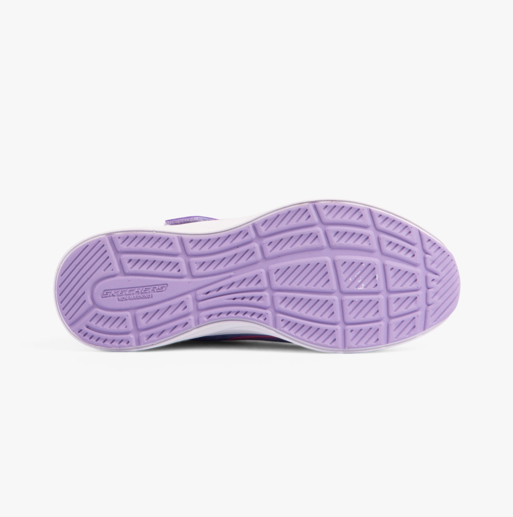 Skechers 303920L/LVMT GO-RUN-ACCELERATE Girls Trainers Lavender/Multi bottom view sole detail.