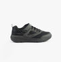 Skechers 303932L/BBK GO RUN ELEVATE - SPORTY SPECT Girls Trainers Black side view showing black synthetic mesh upper.