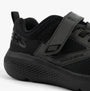 Skechers 303932L/BBK GO RUN ELEVATE - SPORTY SPECT Girls Trainers Black side view, showing synthetic upper and Velcro strap.