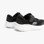 Skechers 303934L/BLK SKECH-LITE PRO Girls Trainers Black rear view, showcasing the synthetic upper and rubber sole.