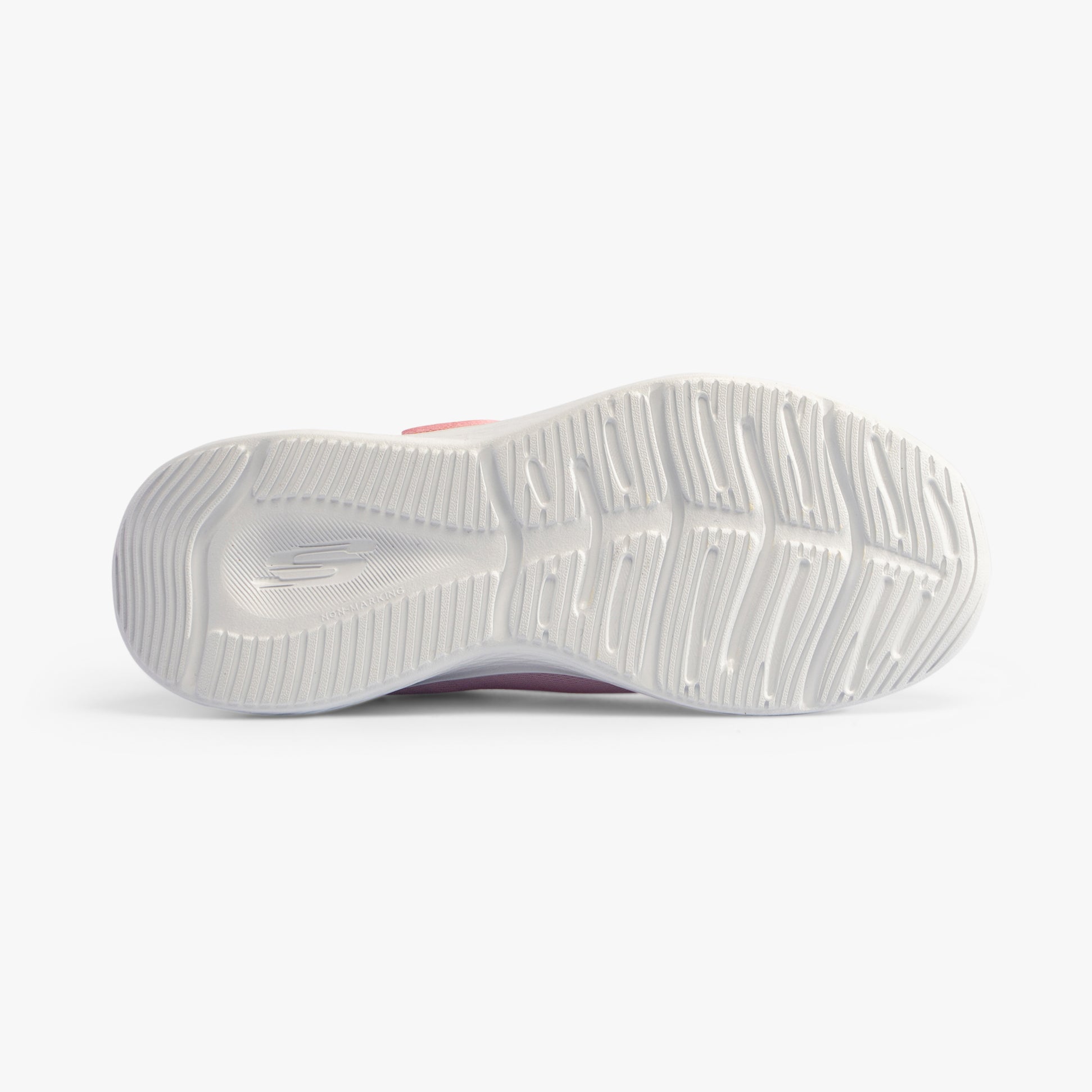Skechers 303934L/LTPK SKECH-LITE PRO Girls Trainers Light Pink bottom view showing rubber sole design.