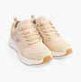 Skechers 303937L/NAT VAPOR FOAM - LASTING MOMENT Girls Trainers Natural top view showing casual style and round toe shape.