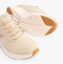 Skechers 303937L/NAT VAPOR FOAM - LASTING MOMENT Girls Trainers Natural close-up view highlighting upper and sole.