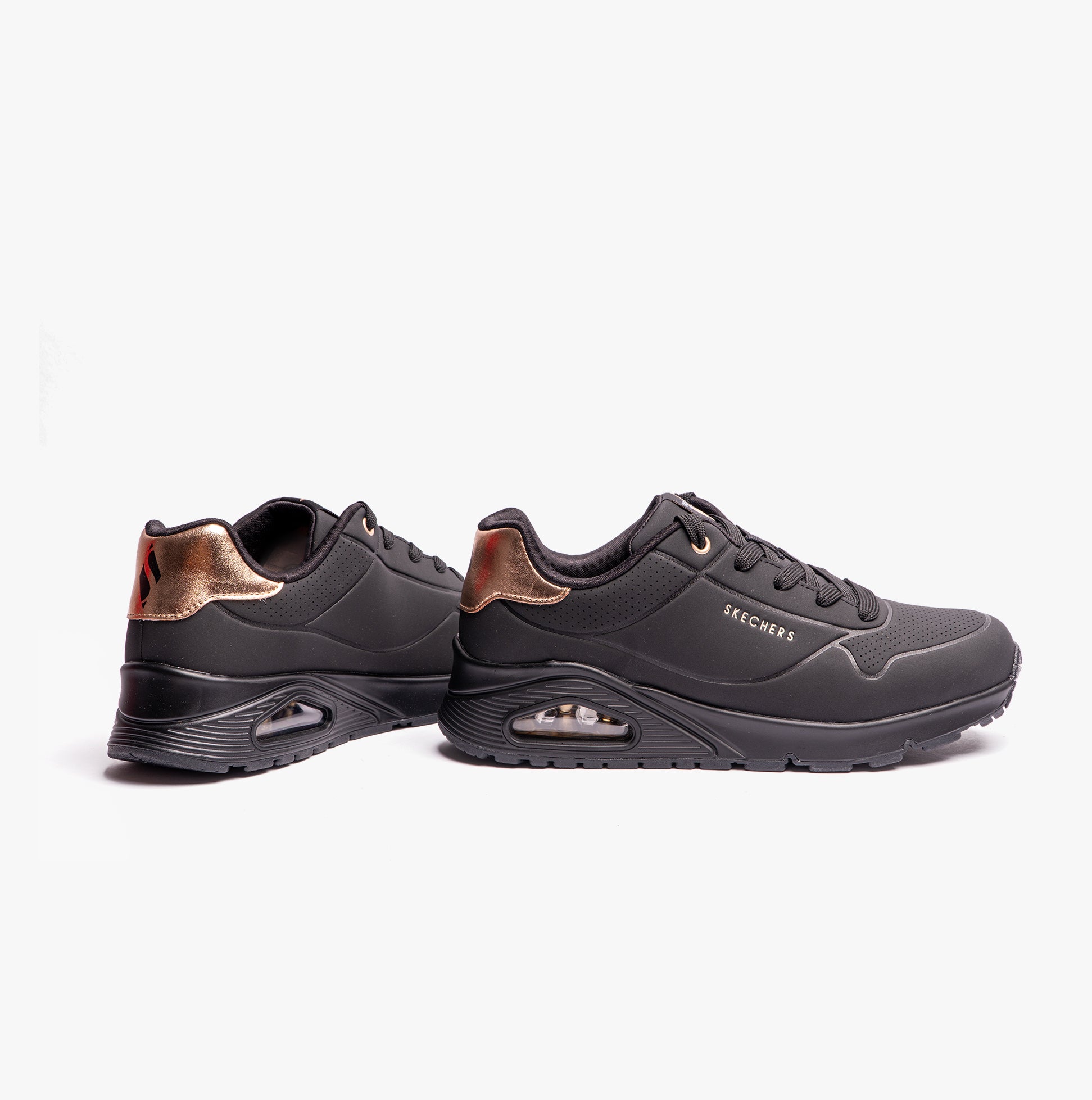 Skechers 310545L/BBK UNO GEN1 - SHIMMER AWAY Girls Casual Shoes Black