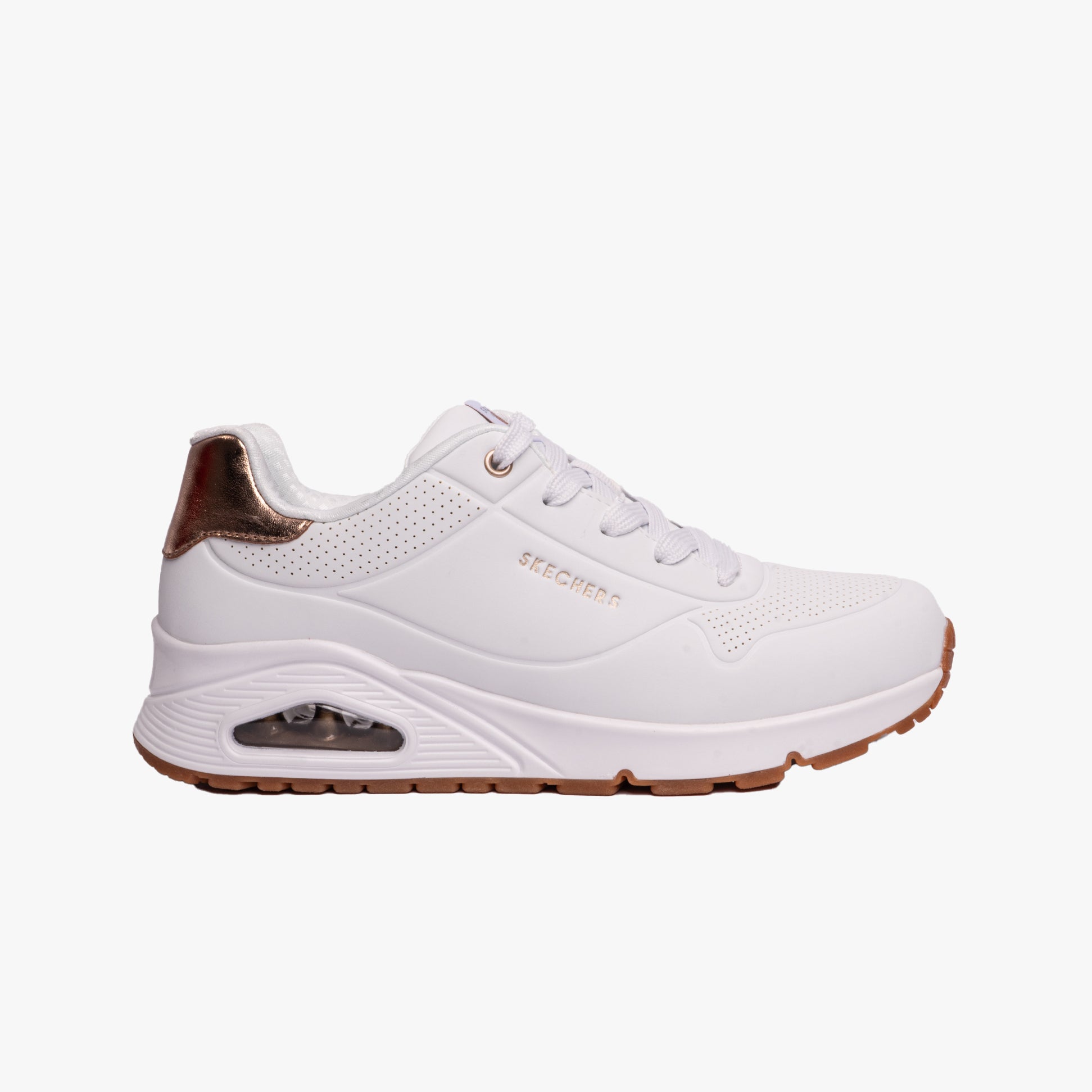 Skechers 310545L/WHT UNO GEN1 - SHIMMER AWAY Girls Casual Shoes White