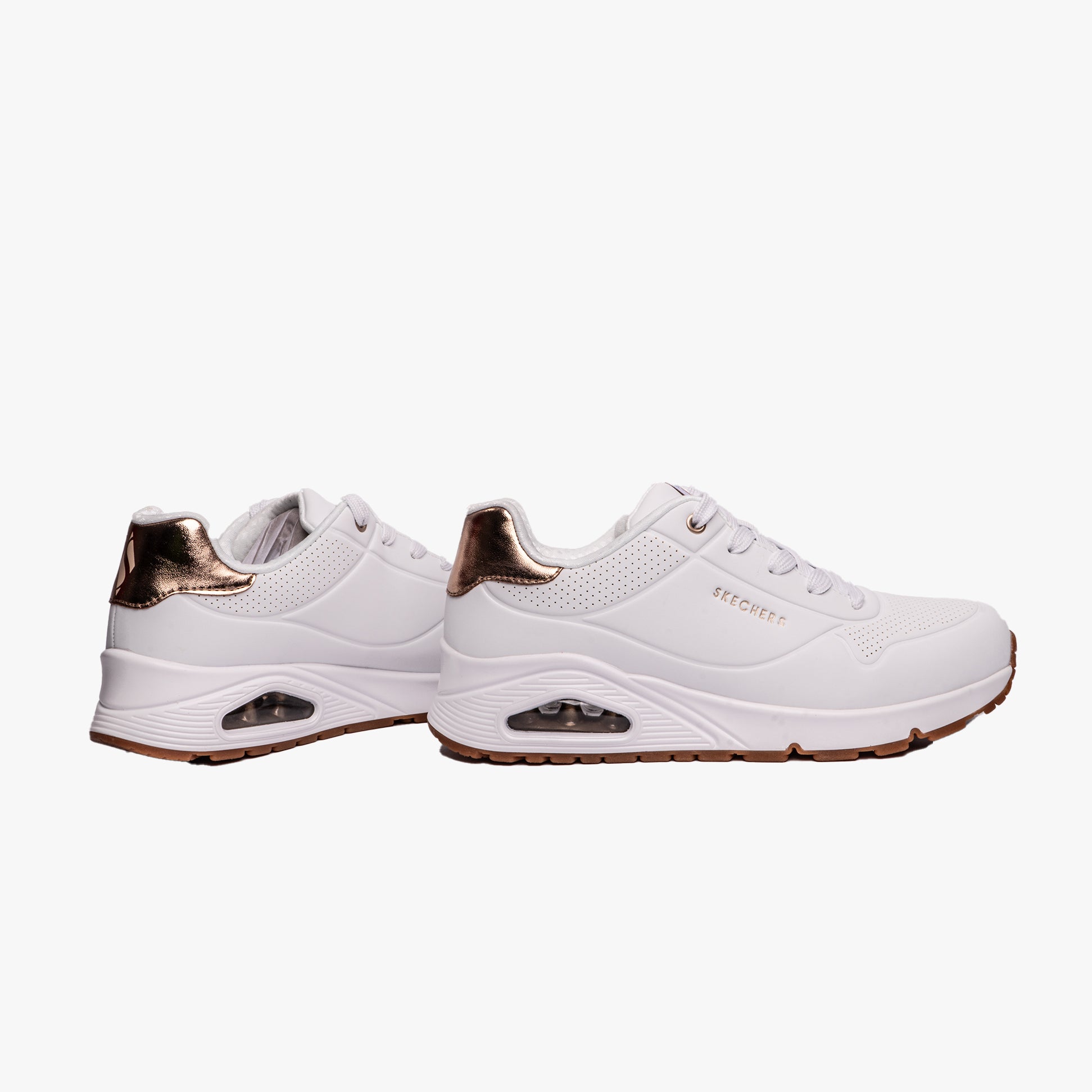 Skechers 310545L/WHT UNO GEN1 - SHIMMER AWAY Girls Casual Shoes White