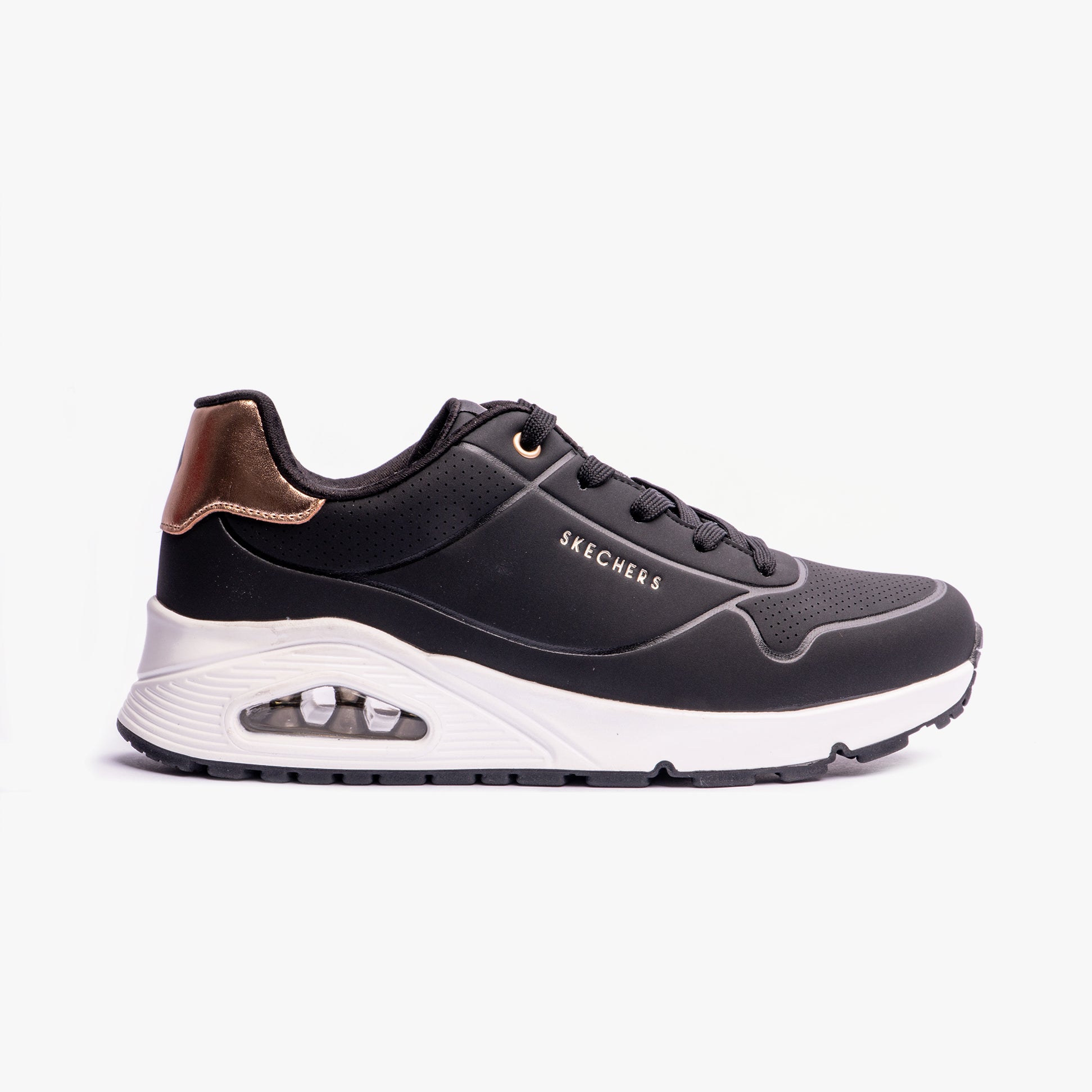 Skechers 310545L/BLK UNO GEN1 - SHIMMER AWAY Girls Trainers Black