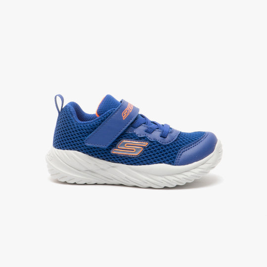 Skechers NITRO SPRINT KRODON Boys Trainers Blue/Orange