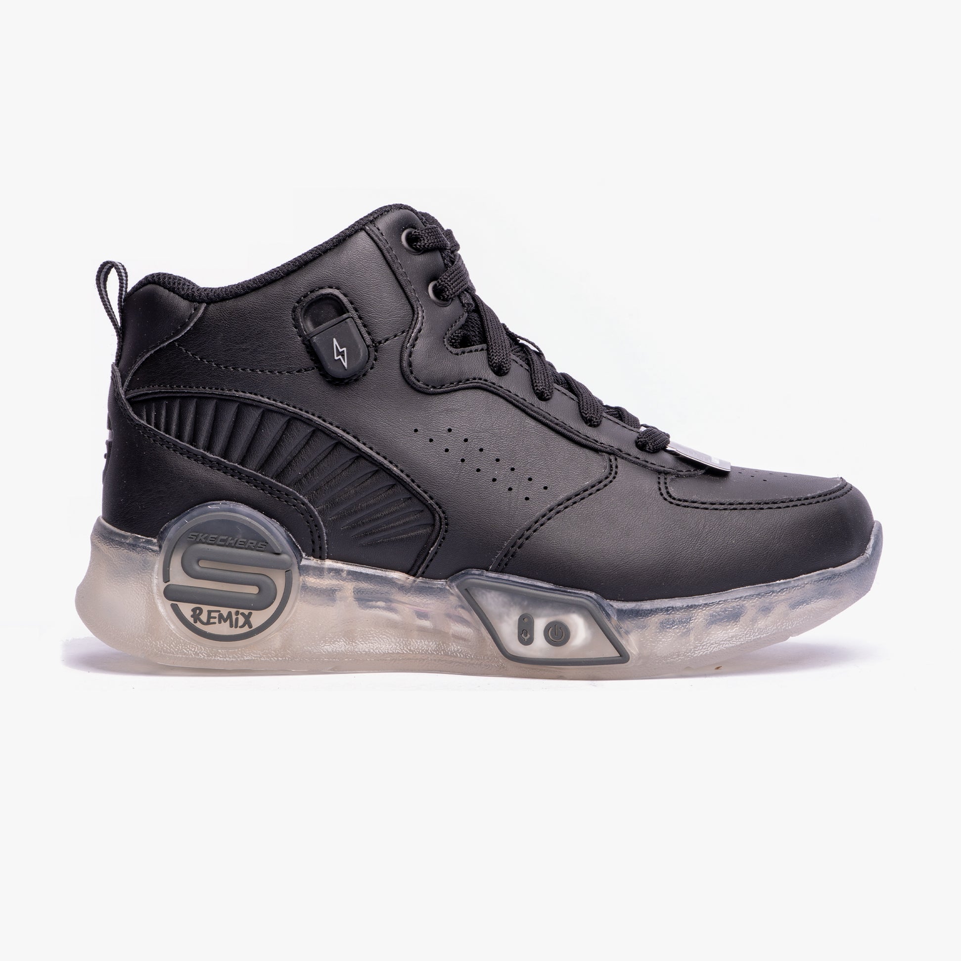 Skechers S-LIGHTS REMIX Boys Trainers Black