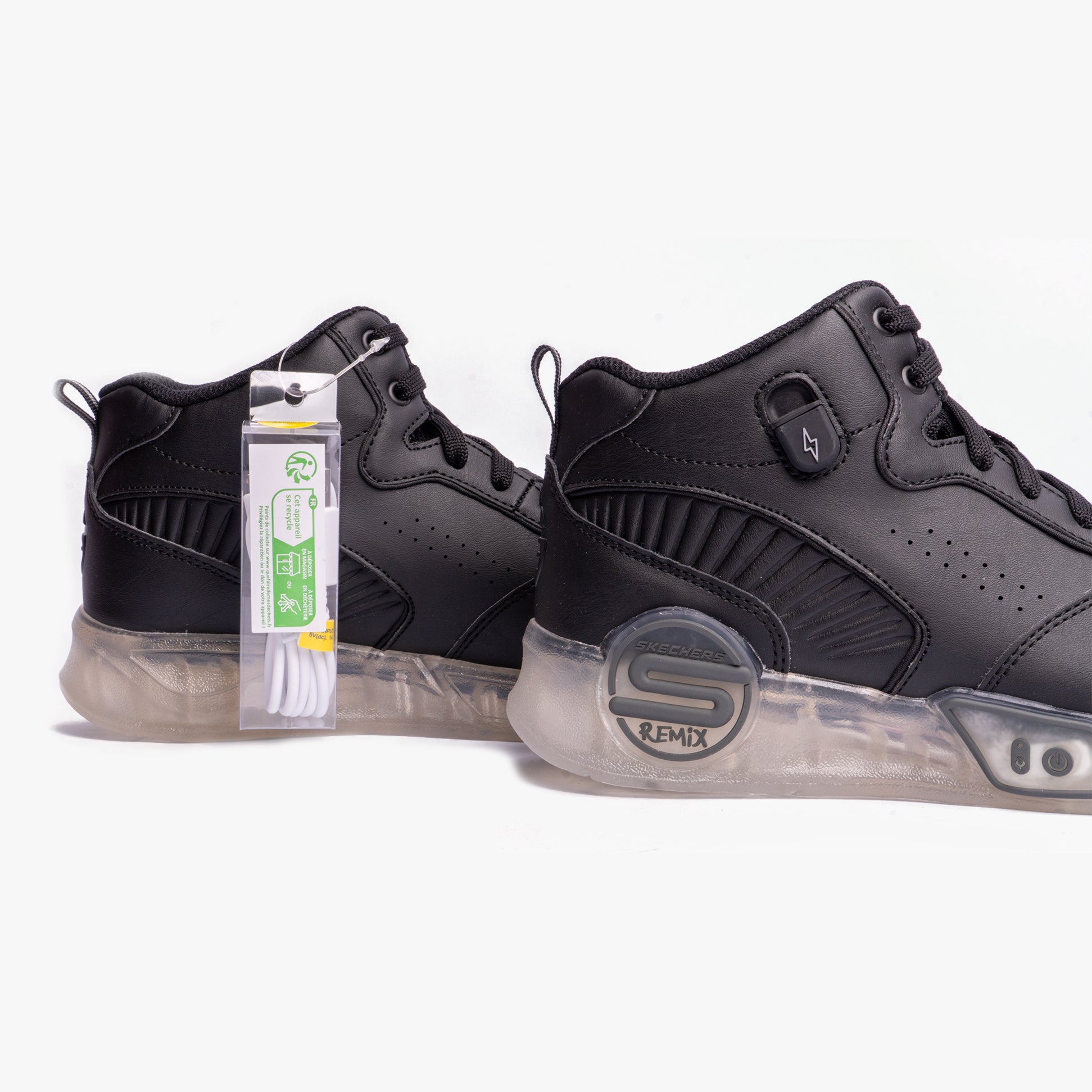Skechers S-LIGHTS REMIX Boys Trainers Black